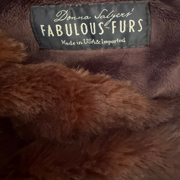 Fabulous Furs Brown Faux Fur Poncho - Picture 2 of 5